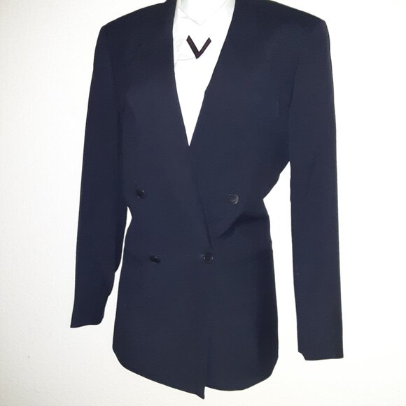 United Airlines UAL Vintage Navy Blue Uniform Jacket * Y2K * EUC * 6T - Picture 4 of 6